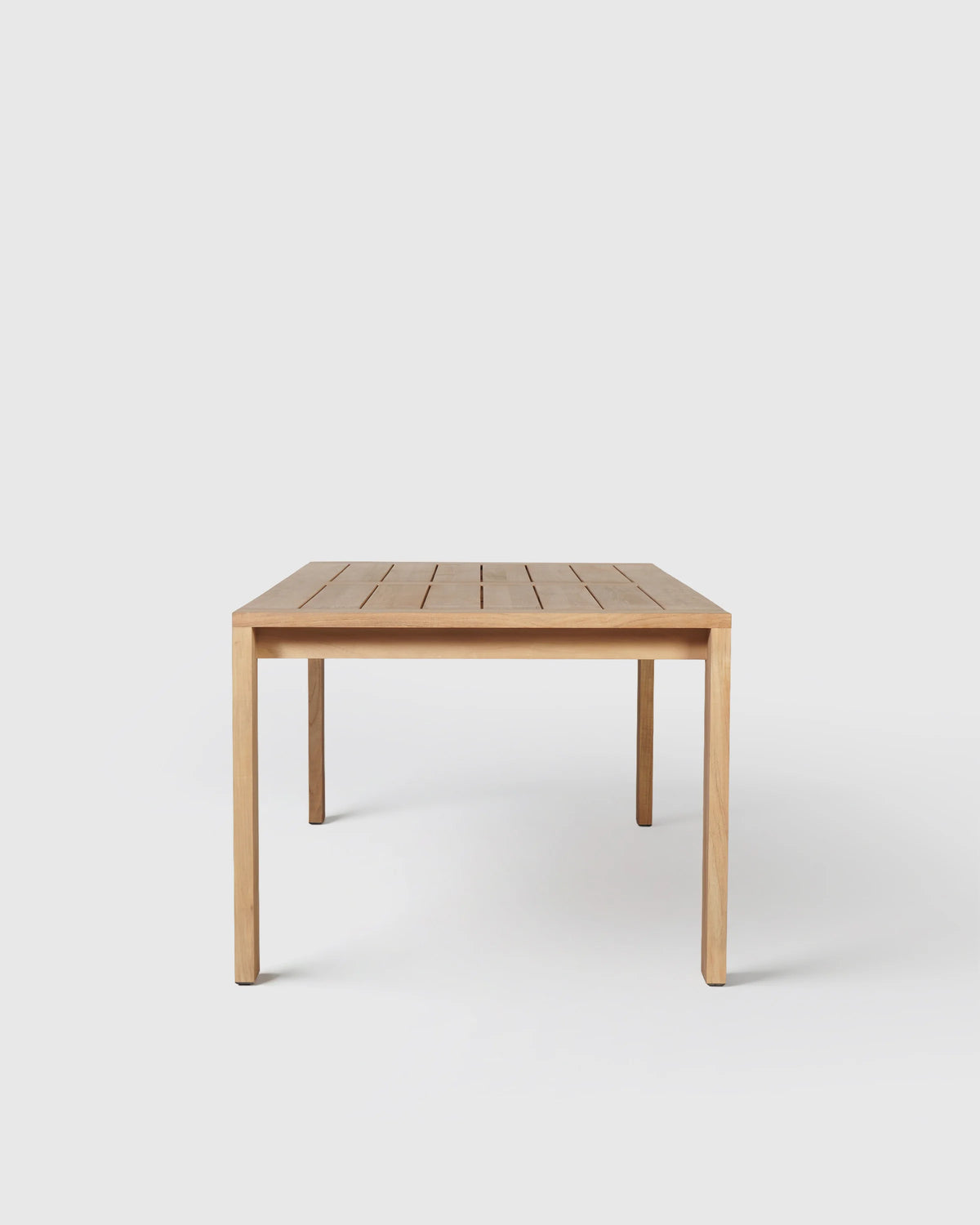 Linear Solid Teak Outdoor Dining Table - 72" / Natural Teak