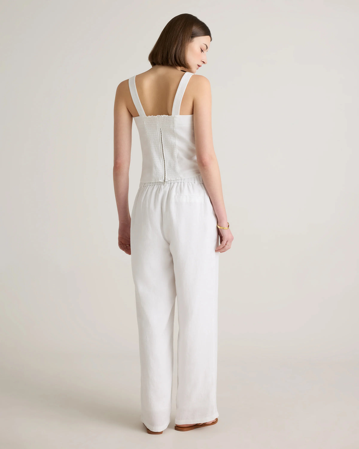 100% European Linen Pleated Trouser - 0 / Bayberry Olive