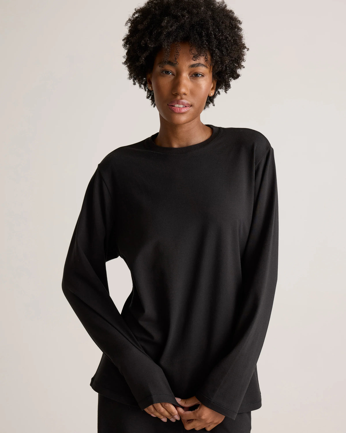 Dream Lounge Oversized Long Sleeve Pajama Set - XS / Light Heather Grey