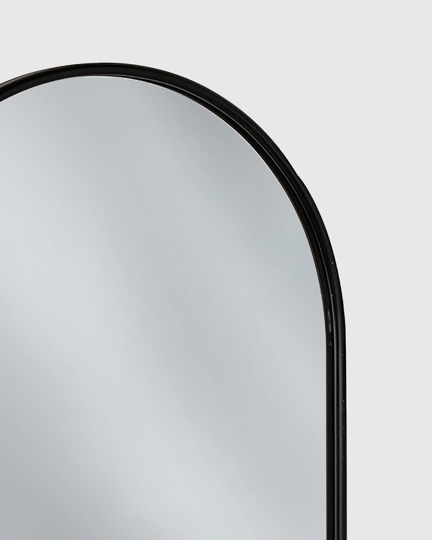 Arched Metal Framed Wall Mirror - One Size / Silver Metal Frame