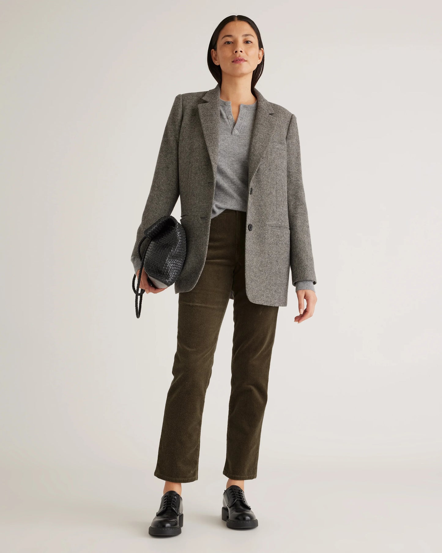 Organic Stretch Corduroy Straight Leg Pants - 0 / Espresso