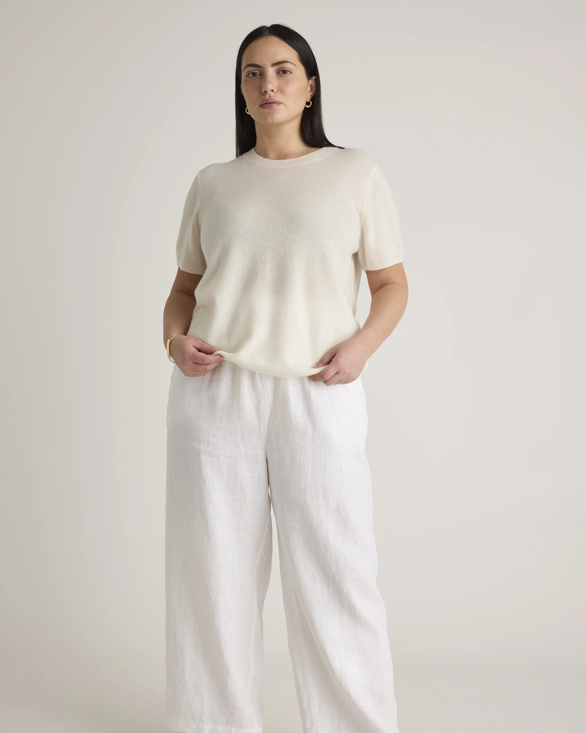 Mongolian Cashmere Tee - 1X / Heather Vintage Pink