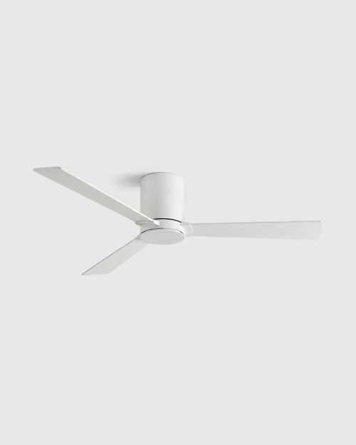 Minimalist Hugger Wood Blade Ceiling Fan - 44" / White