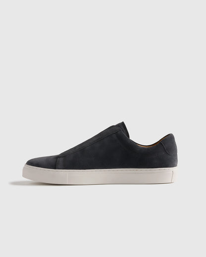 Italian Suede Tailored Sneaker - 7 / Fog