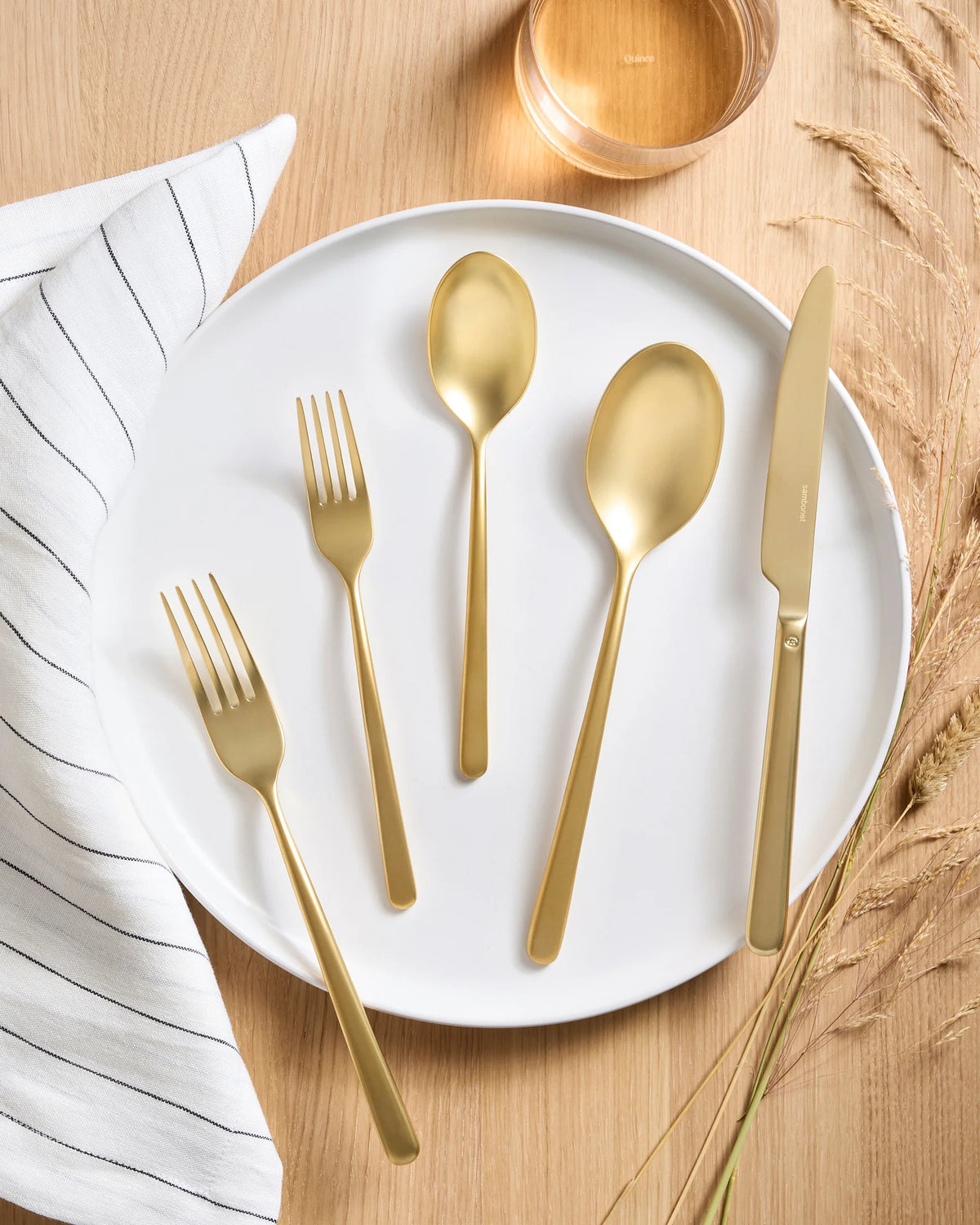 Gia Minimalist 20 Piece Flatware Set - One Size / Polished Stainless Steel