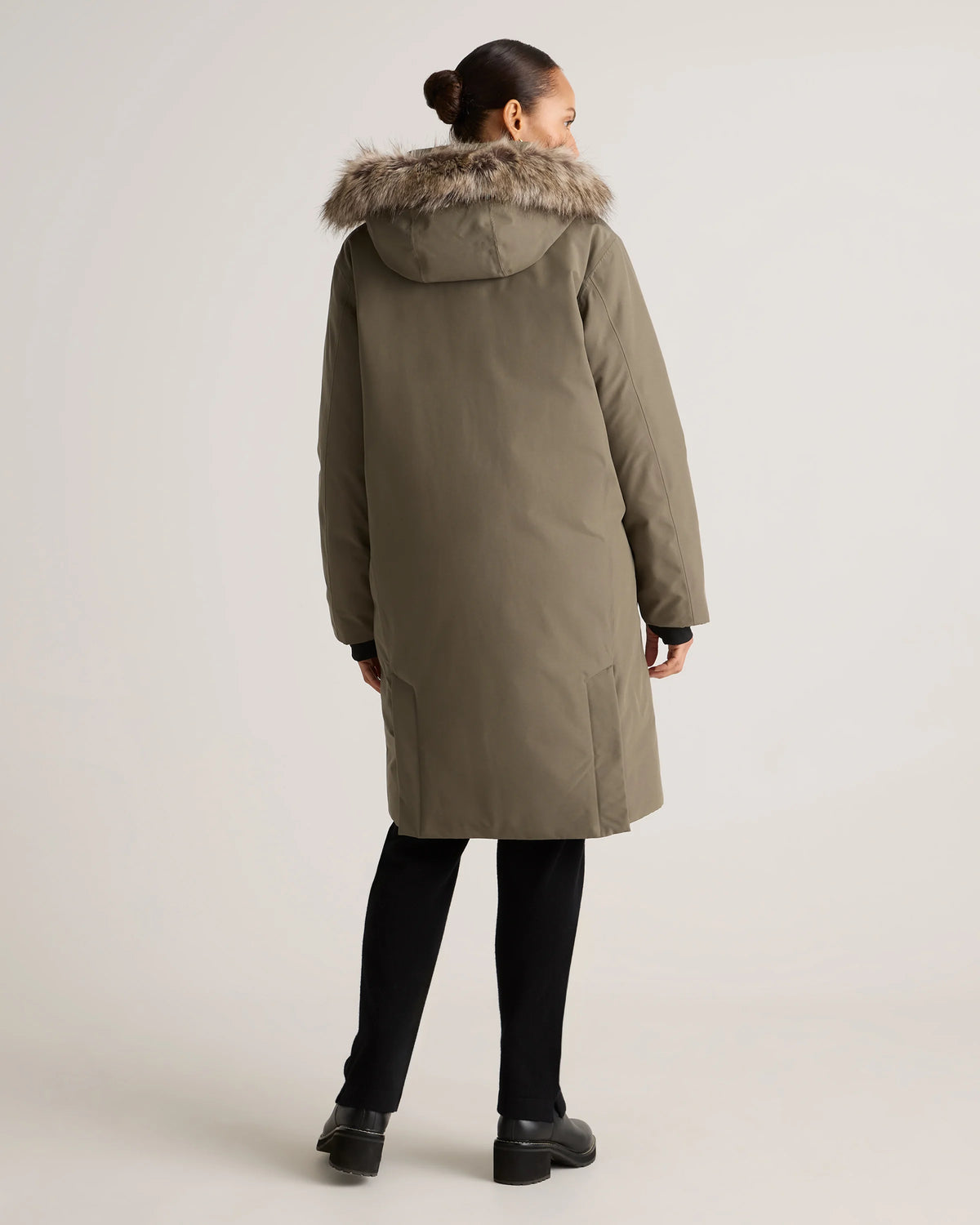 Responsible Down Hooded Long Parka - XS / Storm Blue