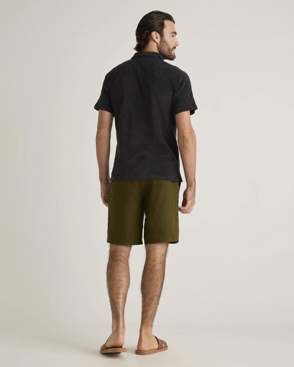100% Organic Cotton Terry Towel Polo - S / Charcoal