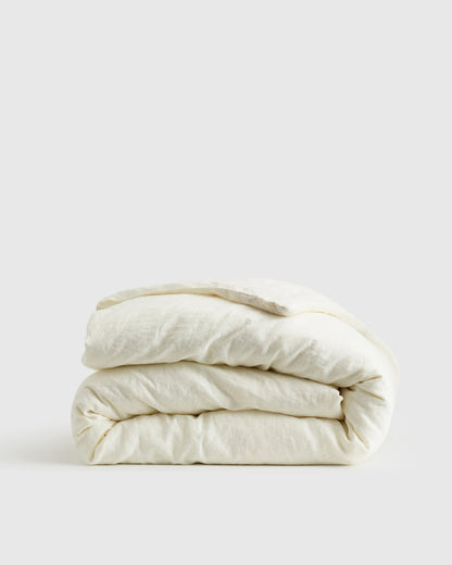 European Linen Duvet Cover - Twin / Peach