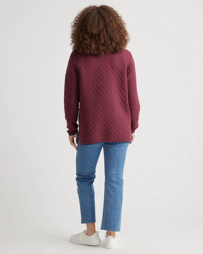 Reversible Quilted Pullover - XS / Charcoal/Grey