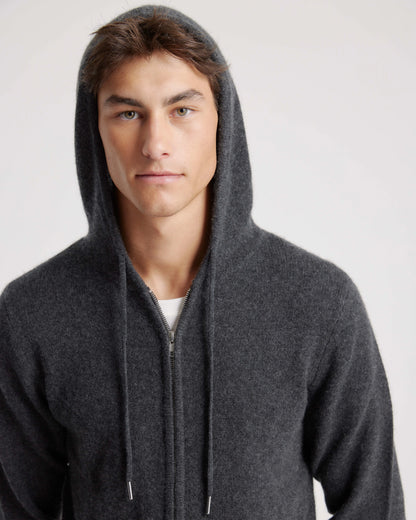 Mongolian Cashmere Full-Zip Hoodie - S / Teak