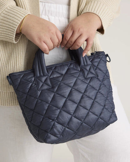 Transit Quilted Small Crossbody Tote - One Size / Taupe Brown