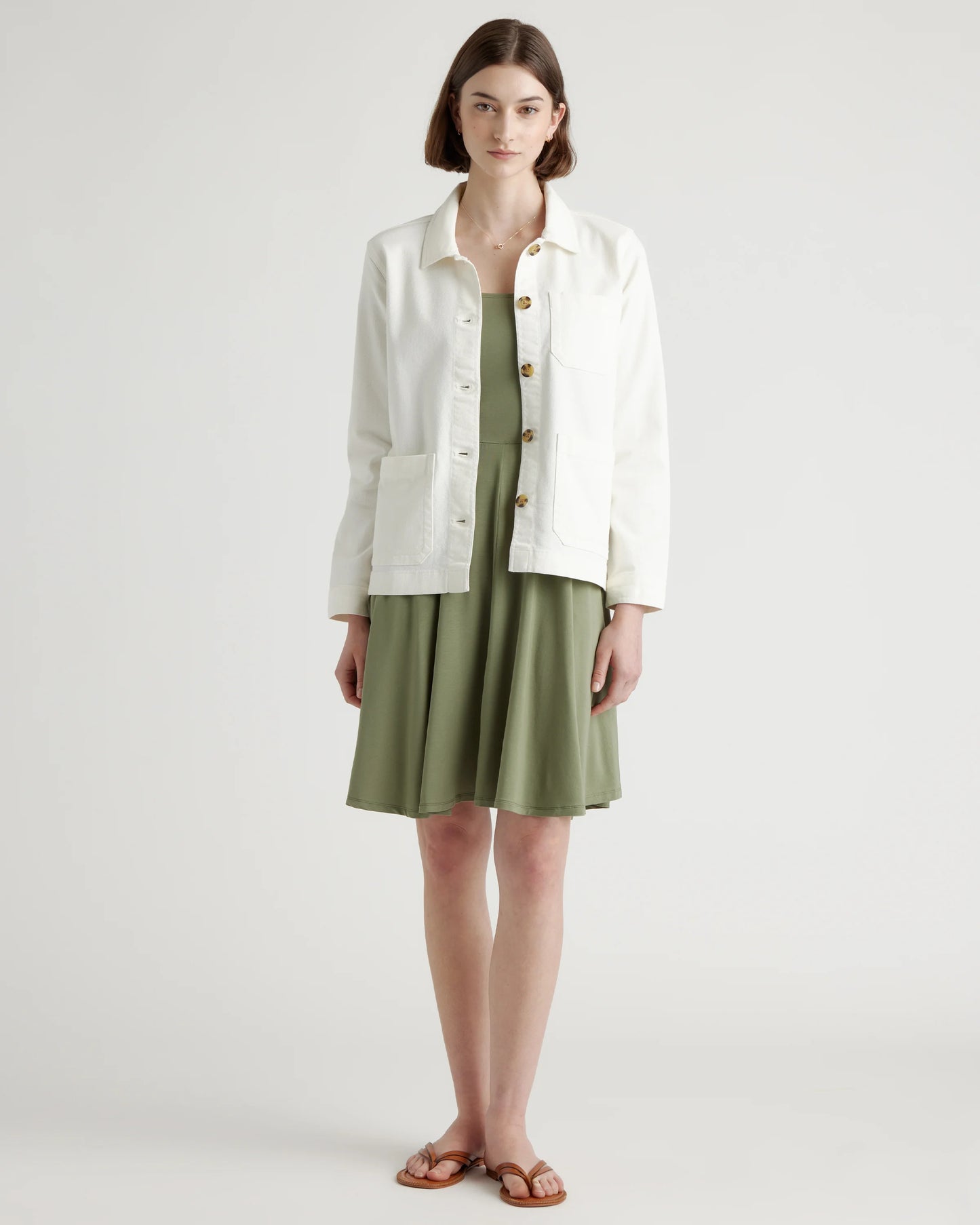 Organic Comfort Stretch Chore Jacket - XS / Vanilla