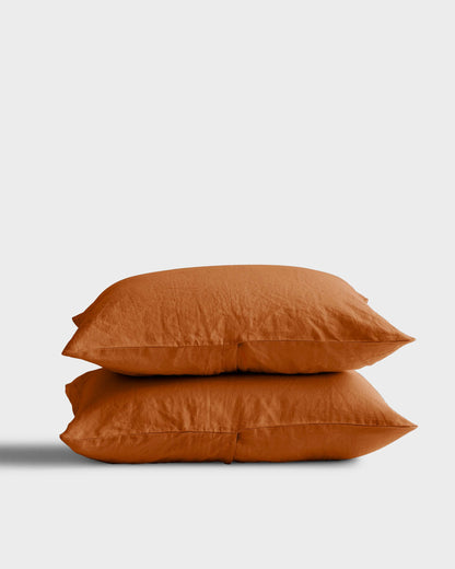 European Linen Sham Set - Standard / White