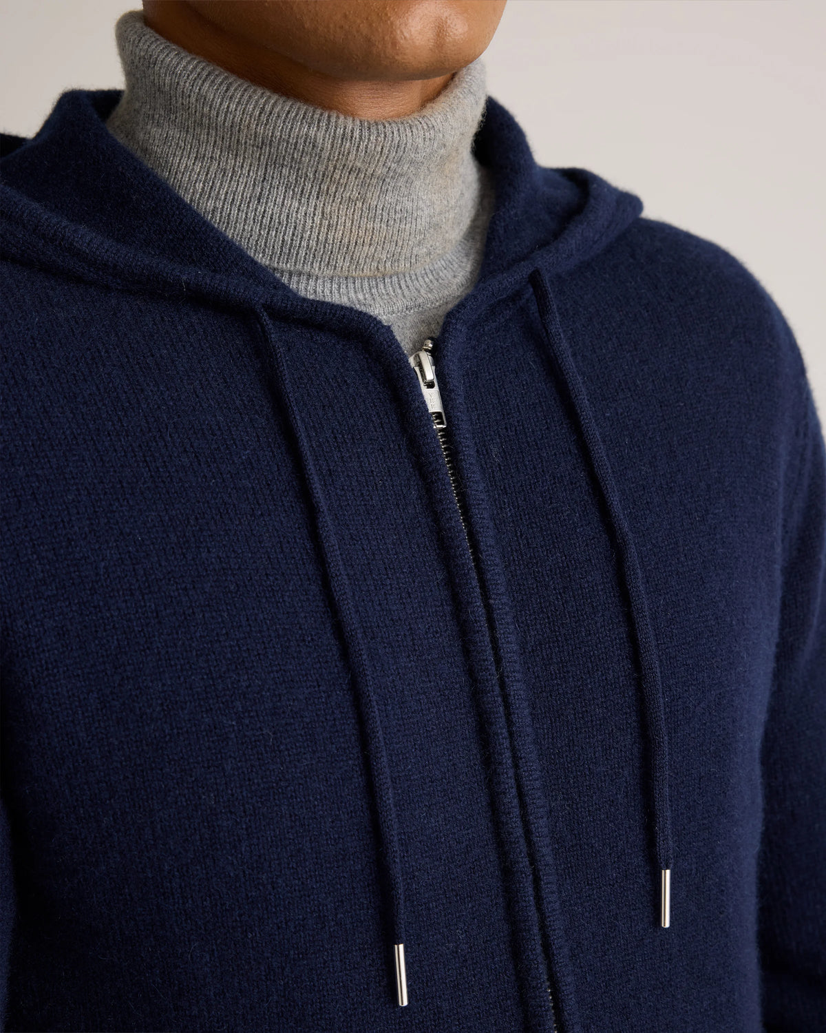 Mongolian Cashmere Full-Zip Hoodie - S / Teak