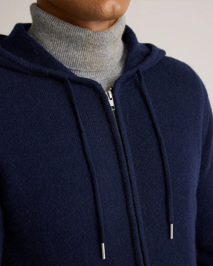 Mongolian Cashmere Full-Zip Hoodie - S / Teak