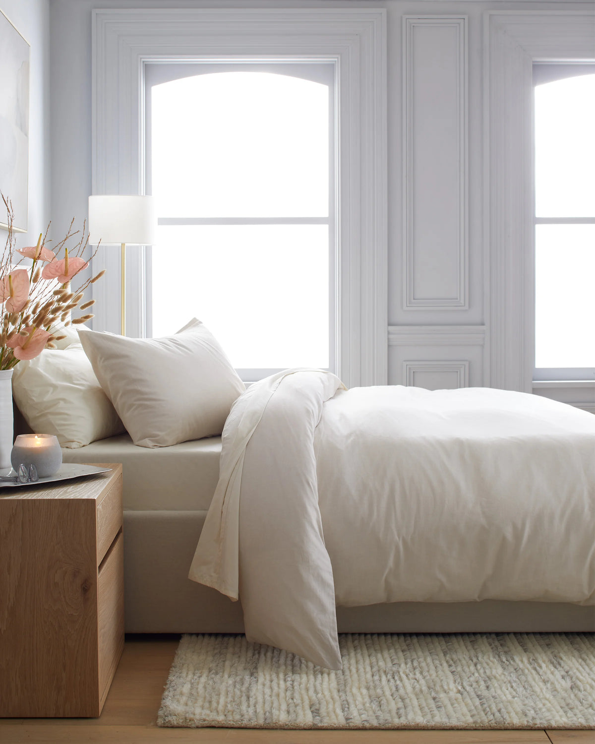 Mongolian Cashmere Cotton Duvet Cover - Twin / Grey