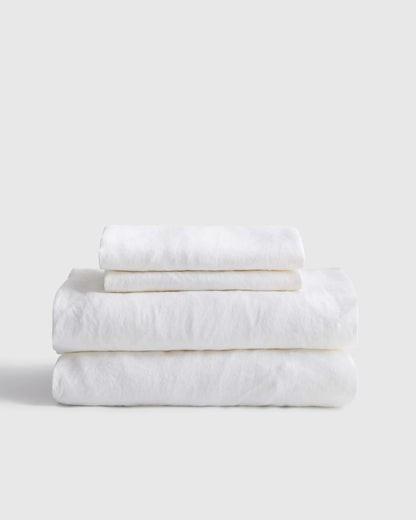 European Linen Sheet Set - Twin / Peach