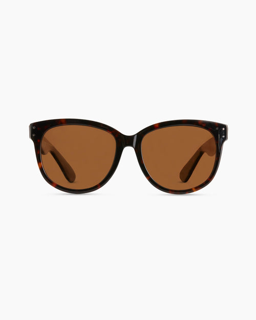 Lennon Polarized Acetate Sunglasses - One Size / Tortoise with Brown lens
