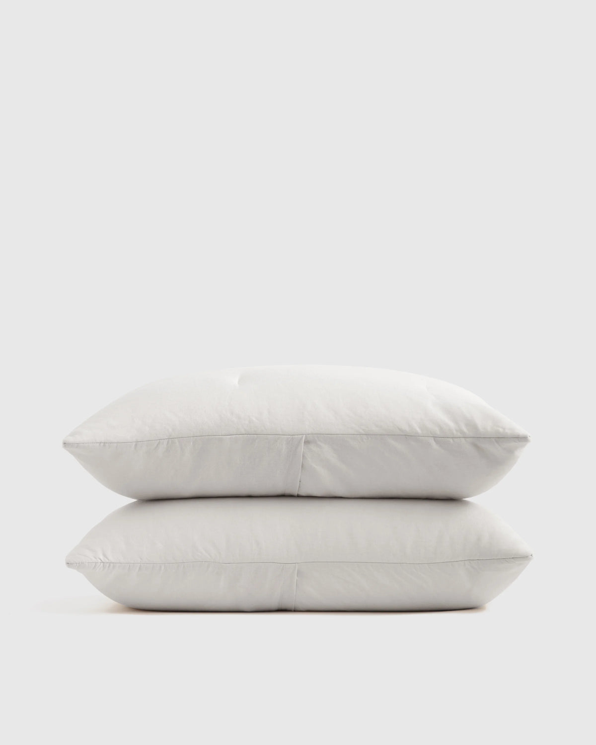 European Linen Essential Quilted Sham Set - Standard / Light Grey