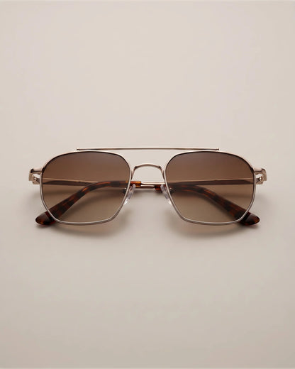 Baja Polarized Stainless Steel Sunglasses - One Size / Silver with Green lens