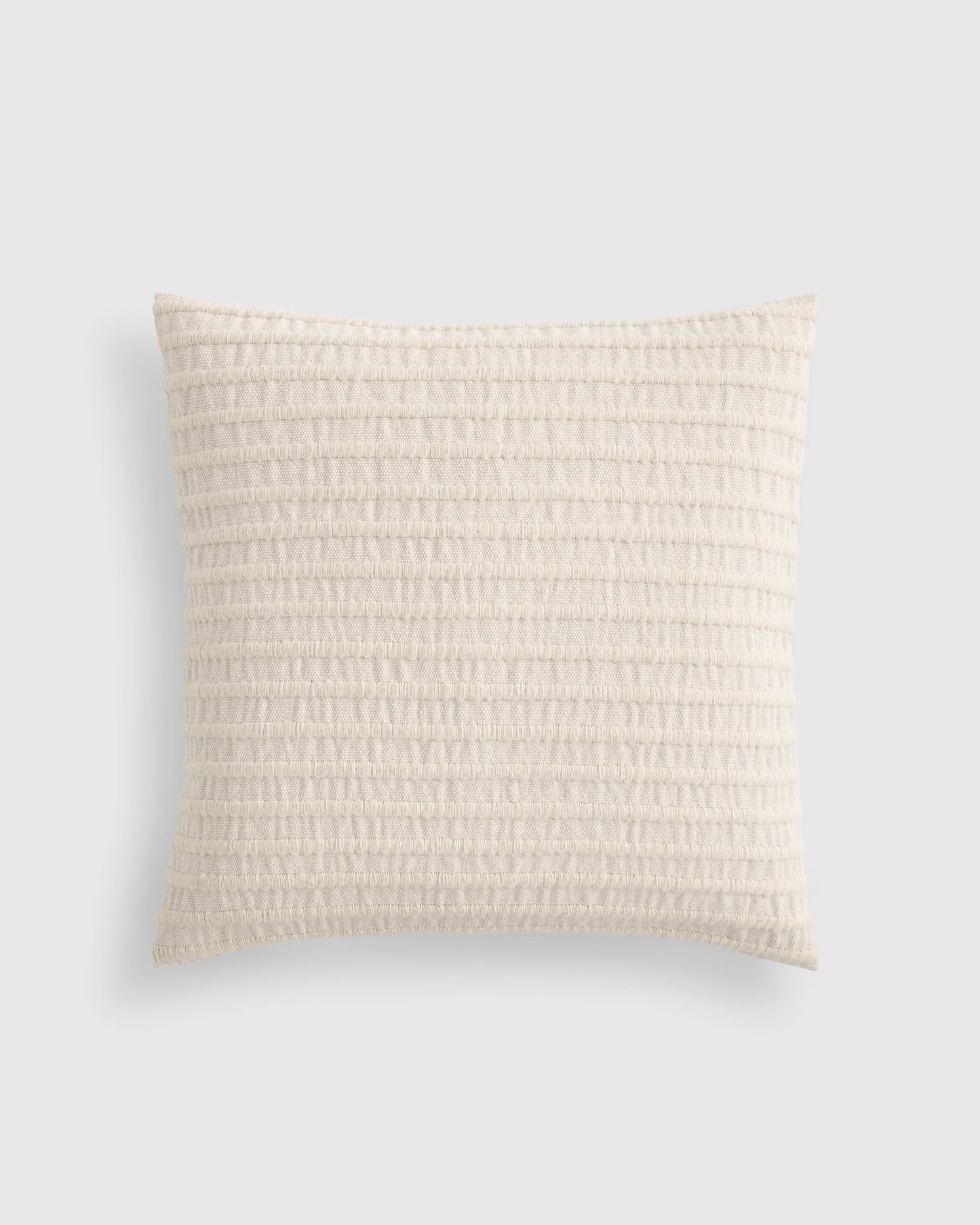 Ribbed Wool Cotton Pillow Cover - 20x20 / Red Clay
