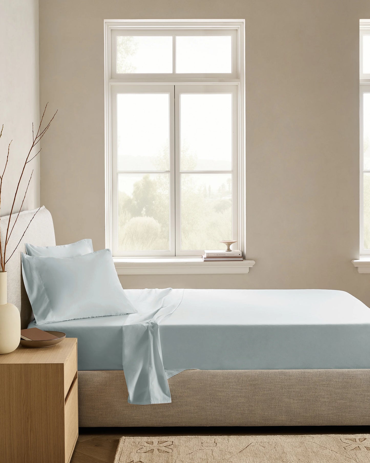 Organic Crisp Percale Sheet Set - Twin / White