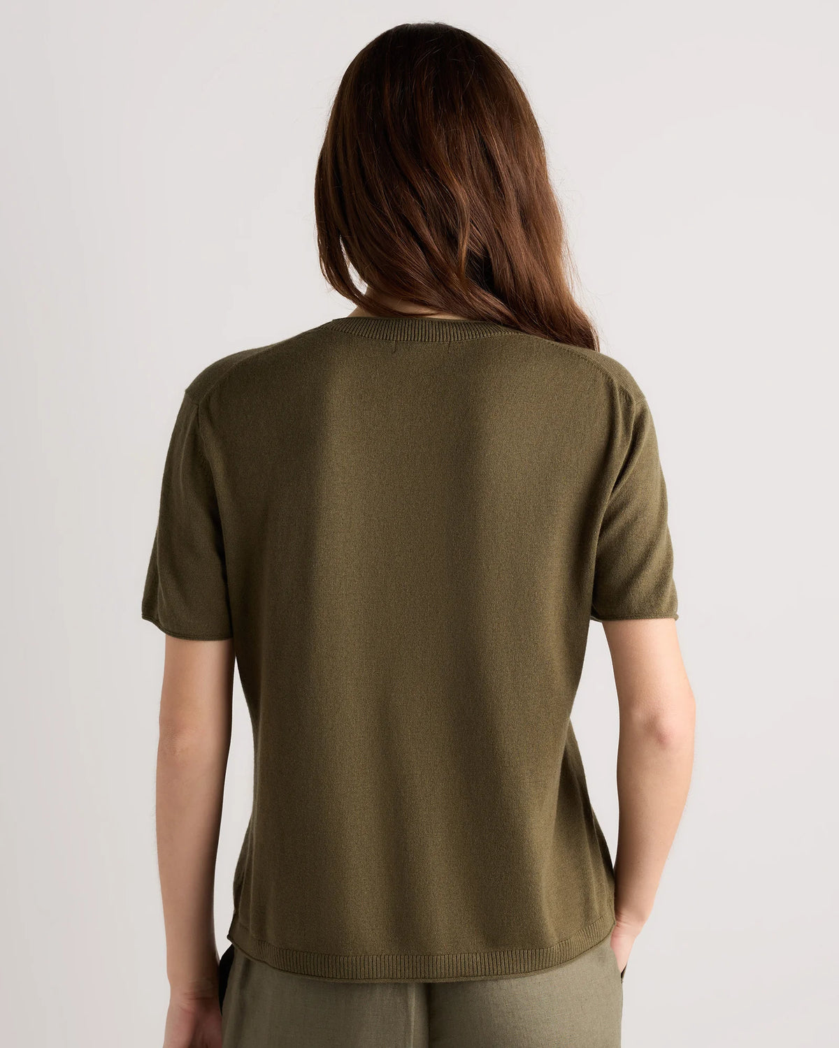 Lightweight Cotton Cashmere Relaxed Sweater Tee - XS / Sugar Stone