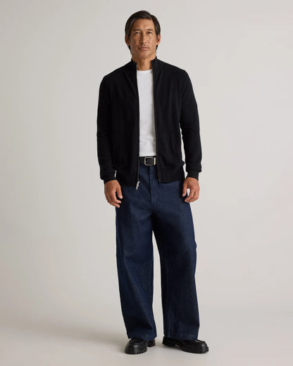 Mongolian Cashmere Full Zip Sweater - S / Teak