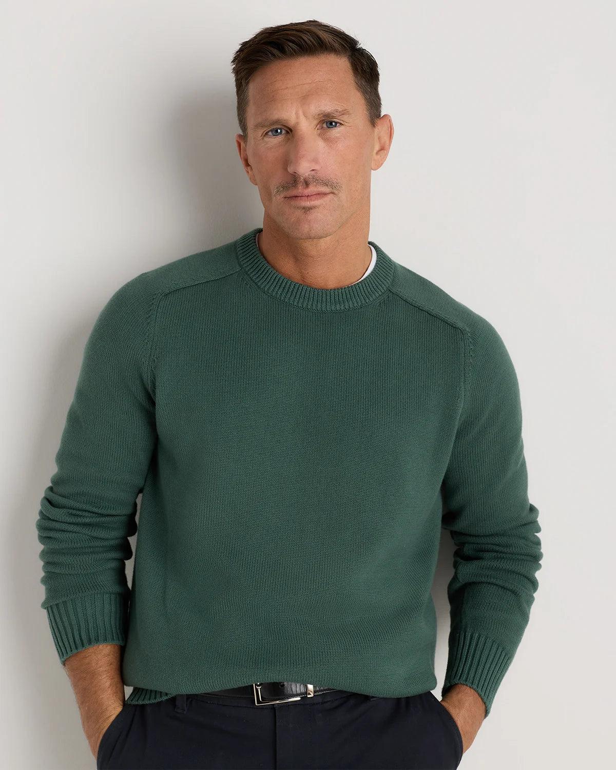100% Organic Cotton Crewneck Sweater - S / Speckled Beige