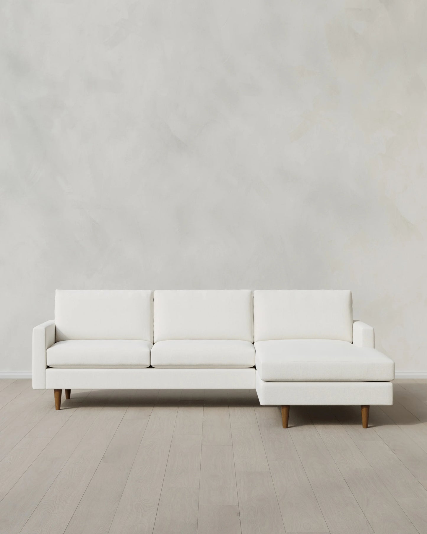 Atlas Midcentury Chaise Sectional in Performance Chenille Linen Blend - 106" Right Arm / Sorrell