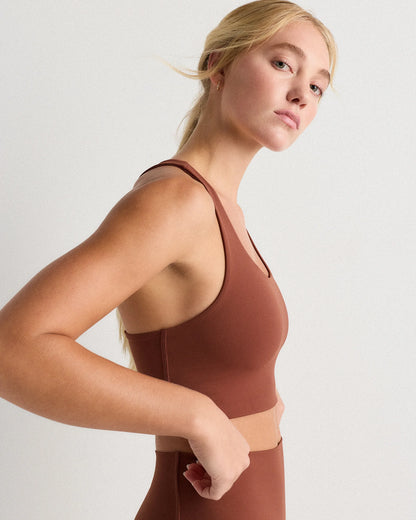 Ultra-Form Scoop Neck Longline Bra - XS / Black Camo