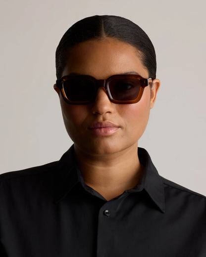 Ibiza Polarized Acetate Sunglasses - One Size / Amethyst Tortoise with Grey lens