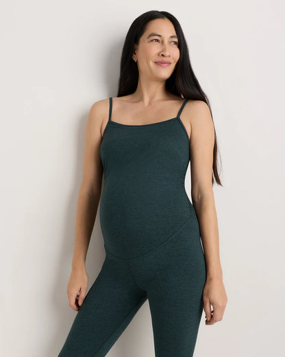 Ultra-Soft Maternity Jumpsuit - XS / Heather Black