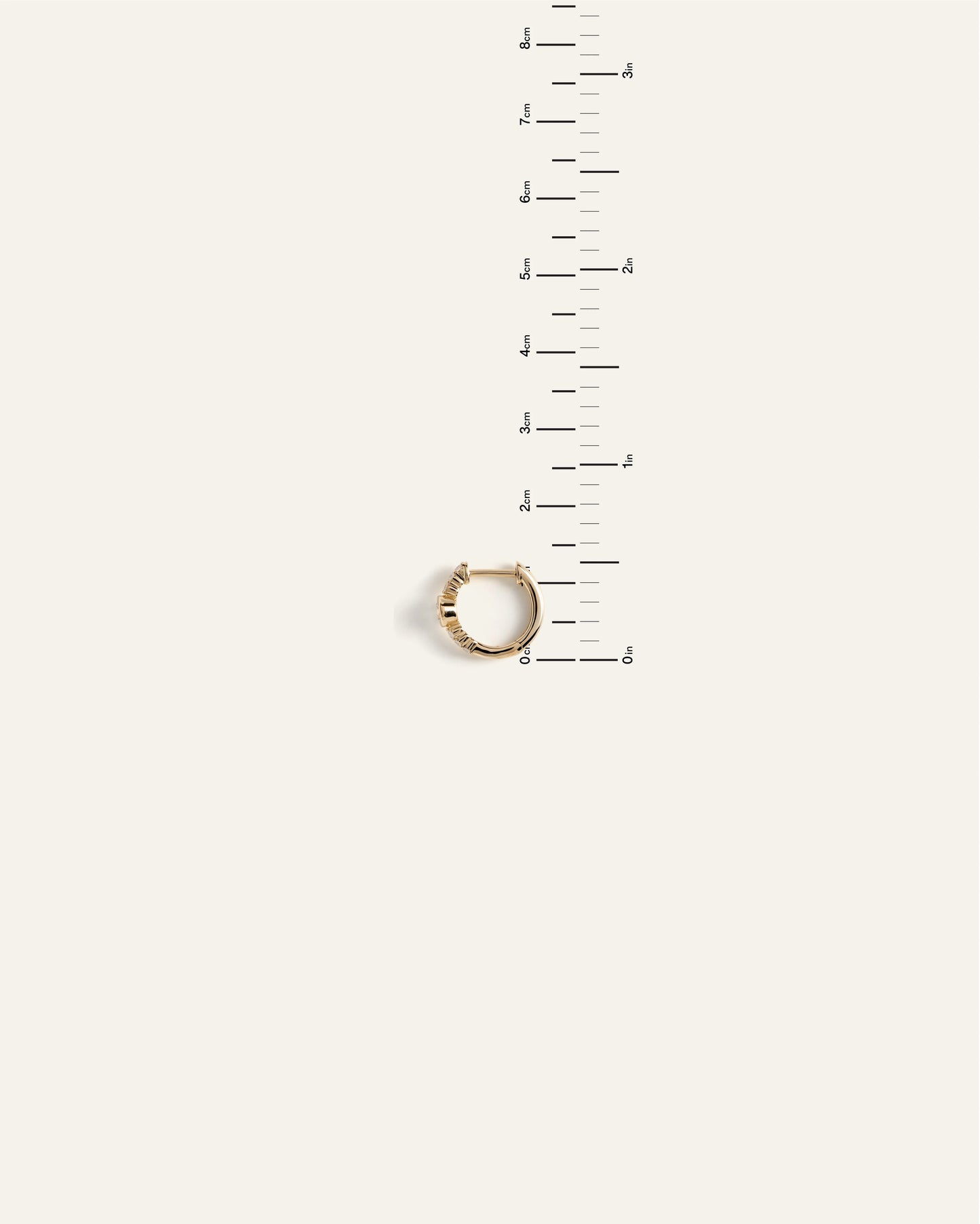 14K Gold Lab Grown Diamond Bezel Pave Tiny Huggies - One Size / Yellow Gold