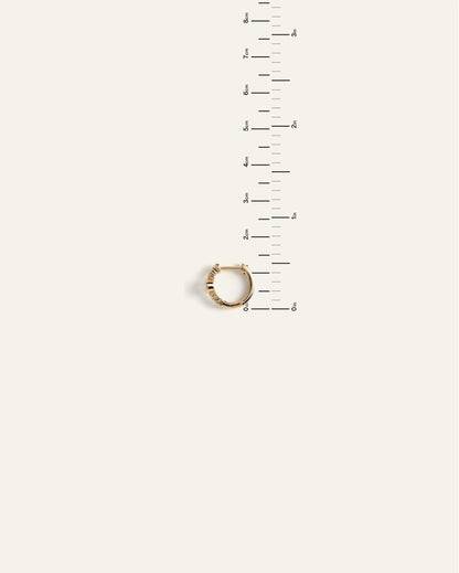 14K Gold Lab Grown Diamond Bezel Pave Tiny Huggies - One Size / Yellow Gold