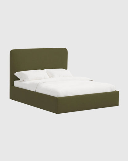 100% Linen Curved Bed - Full / Canvas