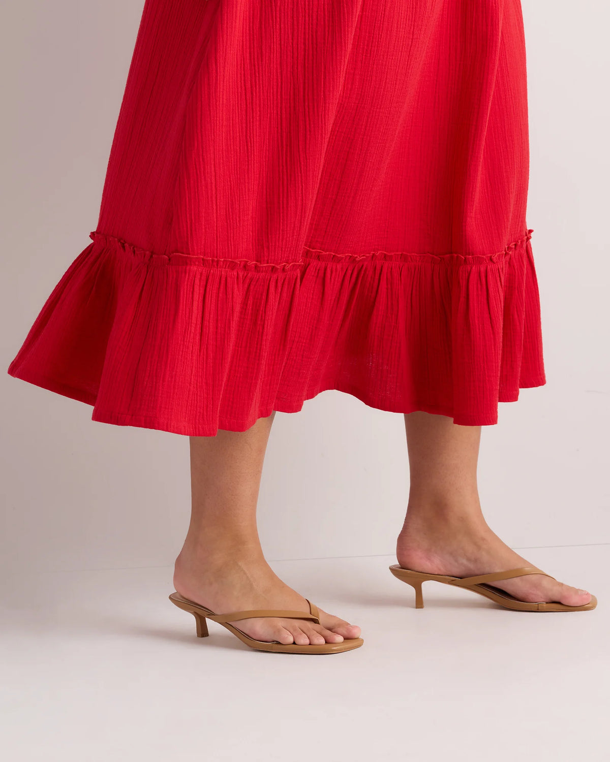 100% Organic Cotton Gauze Smocked Maxi Skirt - 1X / White
