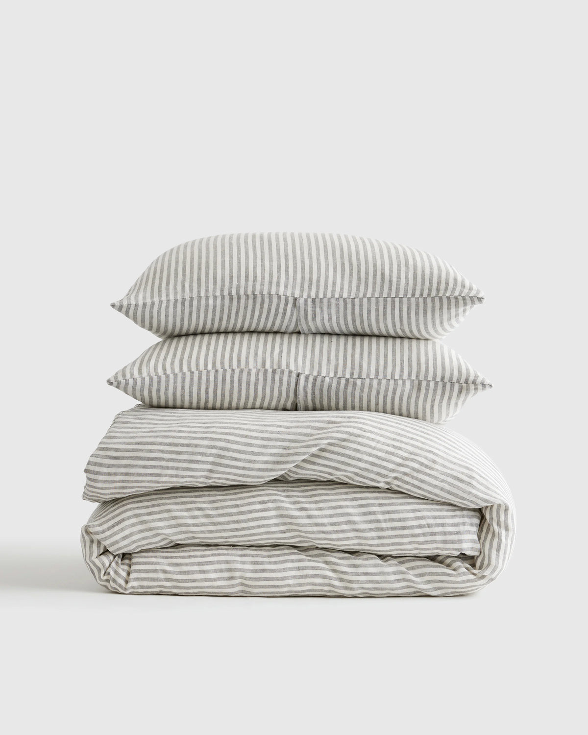 European Linen Duvet Cover Set - Twin / Peach