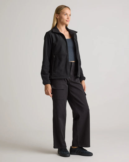 Polar Fleece Full-Zip Jacket - XS / Gravel/Bold Black
