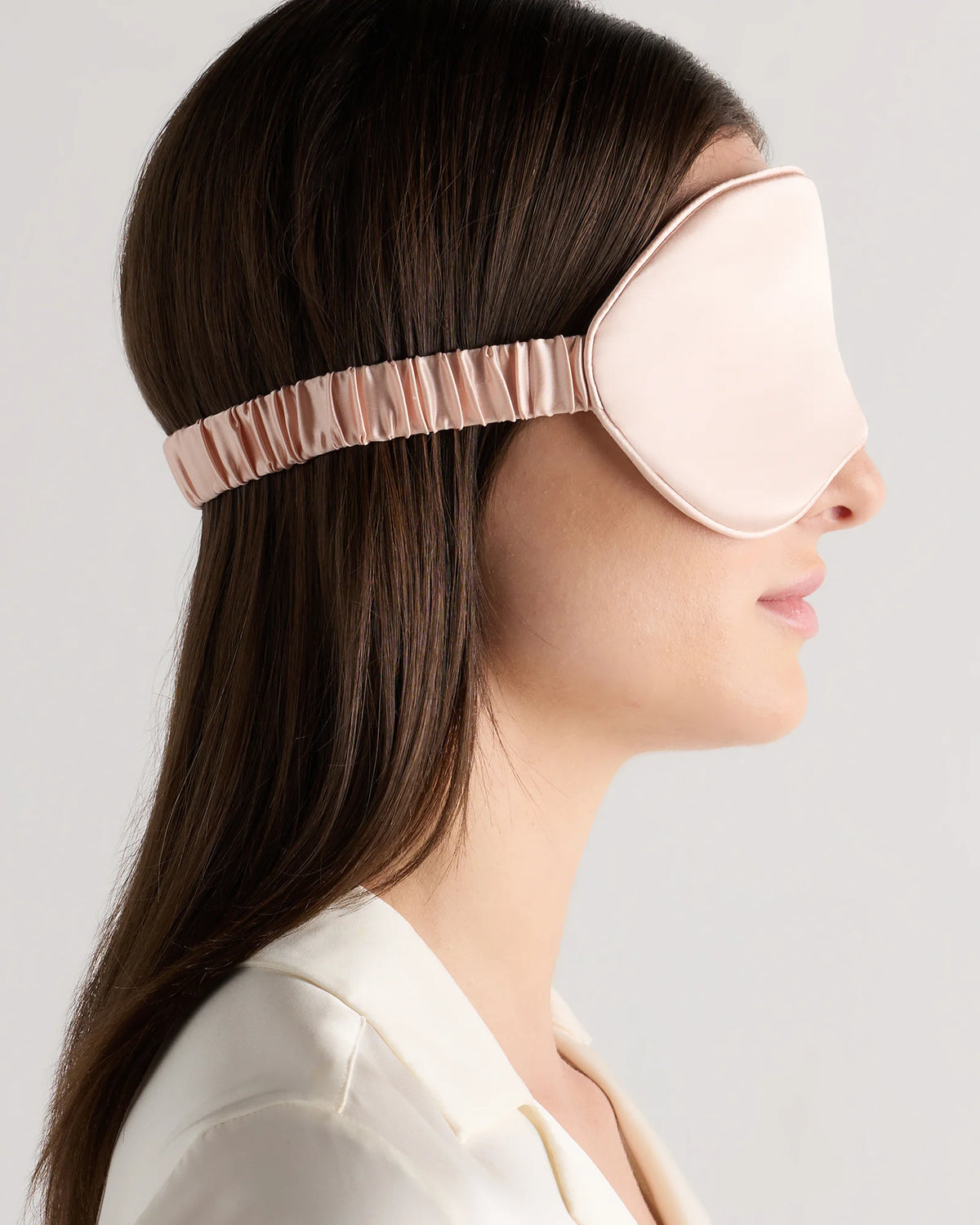 Mulberry Silk Beauty Sleep Mask - One Size / Soft Pink