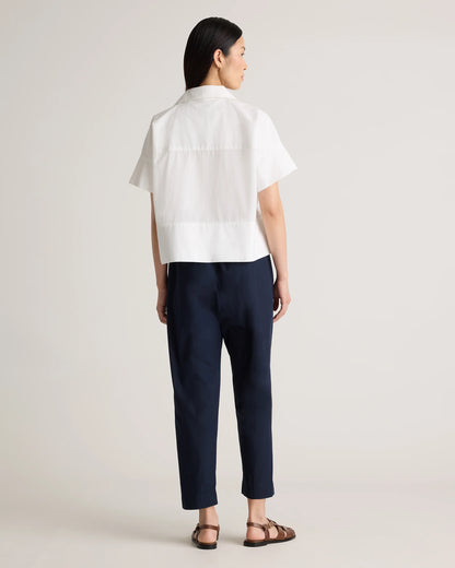 100% Organic Cotton Poplin Pull-On Pants - XS / Garden Green