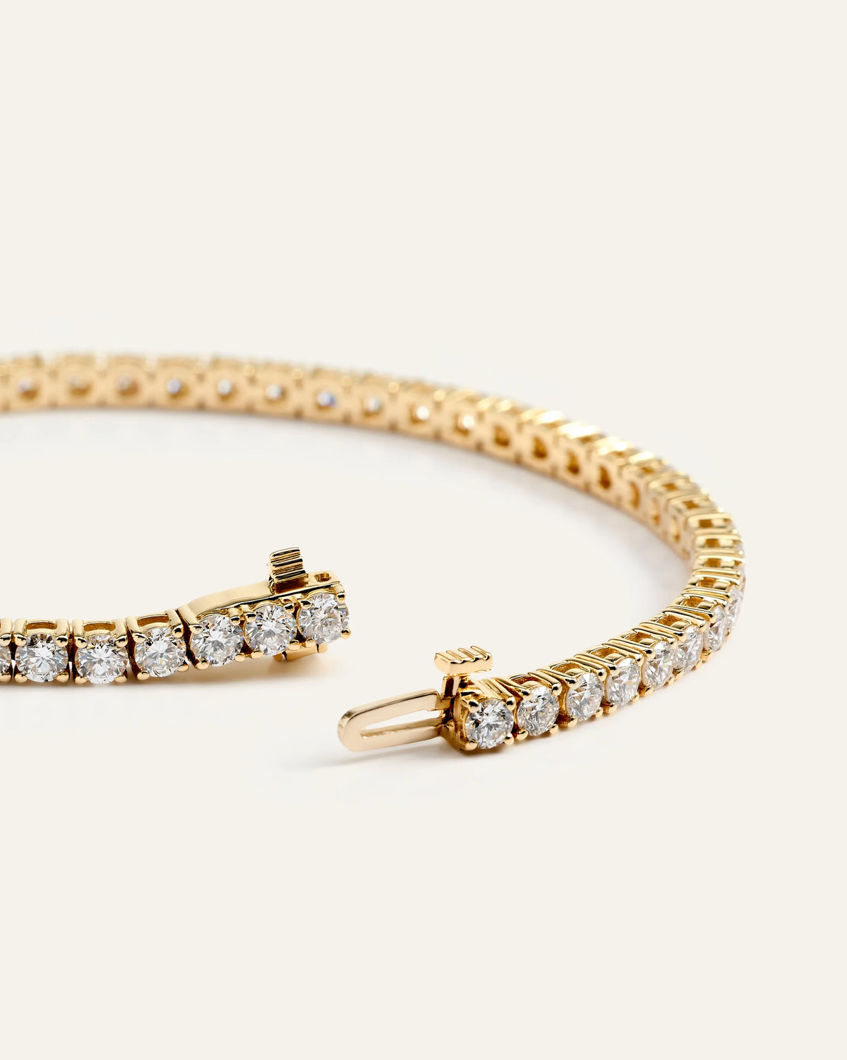 14K Gold Lab Grown Diamond Tennis Bracelet - 5ctw - 6.5" / Yellow Gold