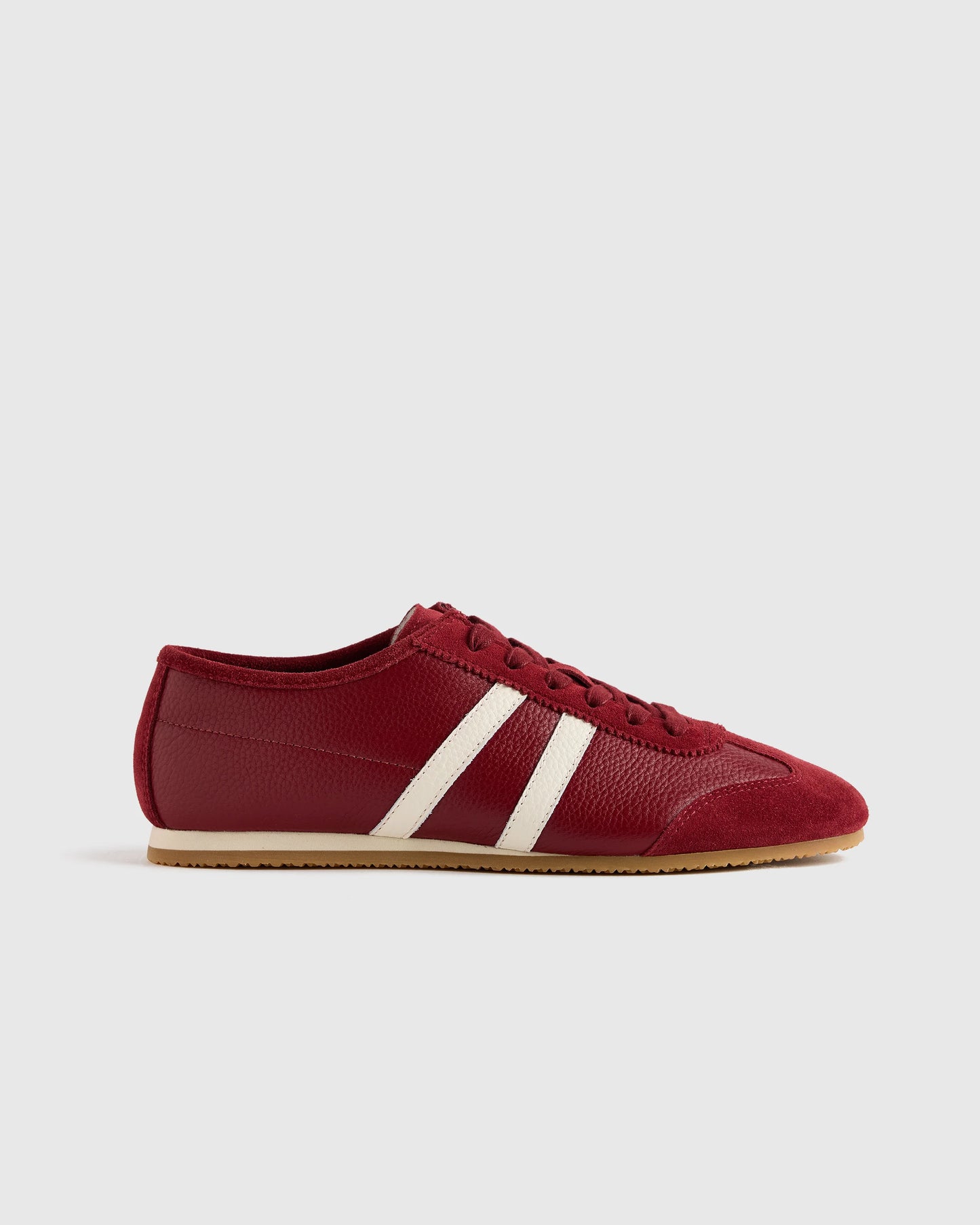 Italian Leather & Suede Low Profile Sneaker - 5 / Electric Blue
