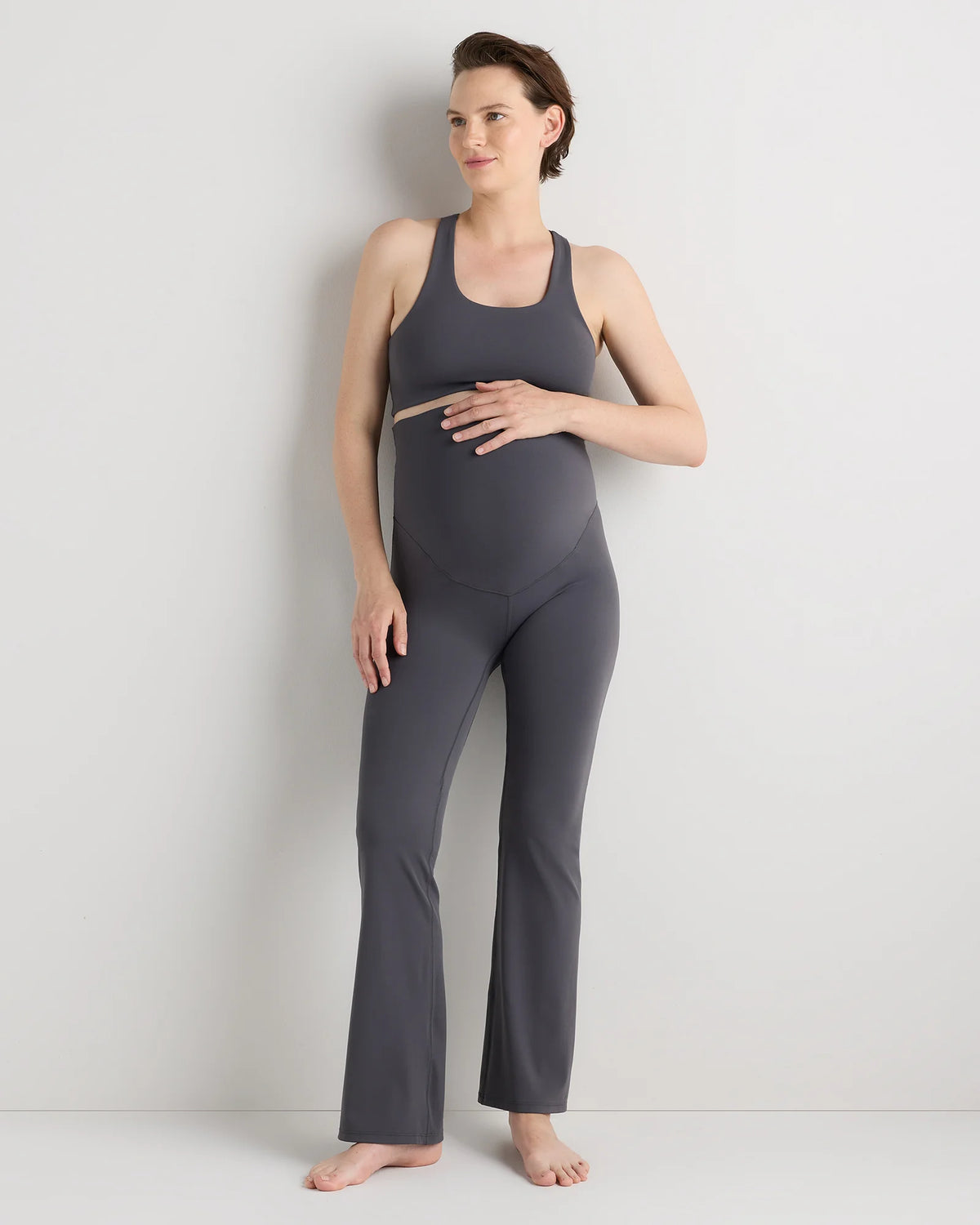 Ultra-Form Maternity Bootcut Pants - XS / Dark Coal