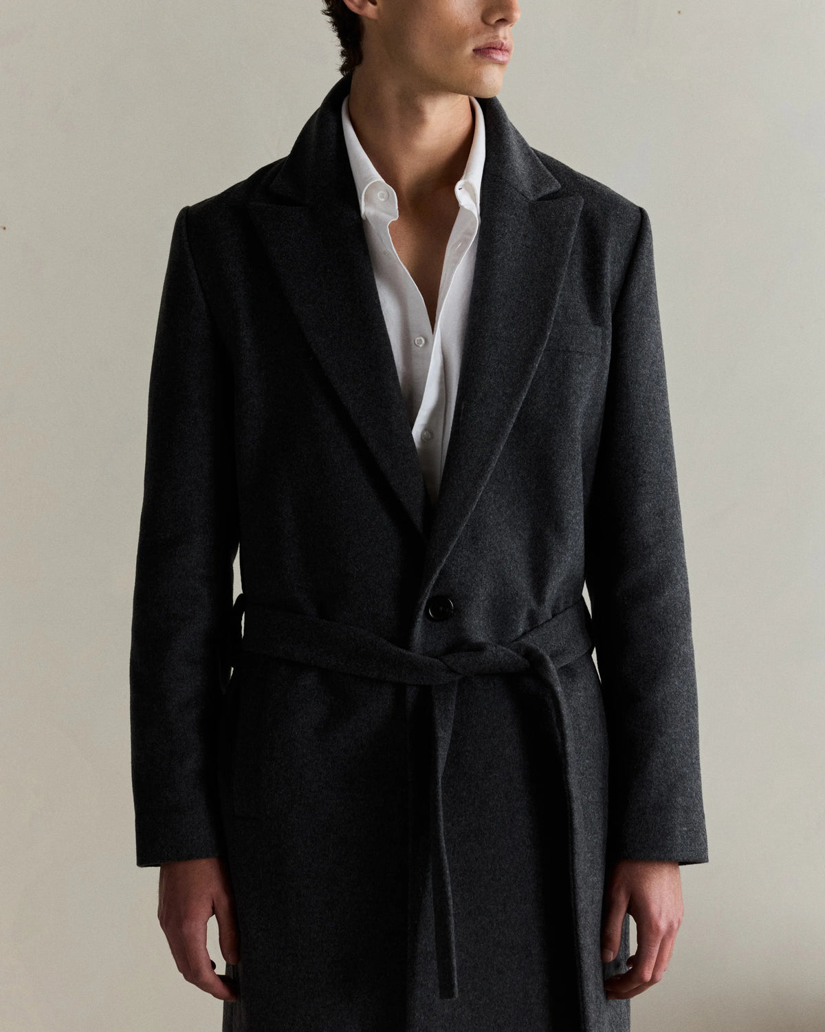 Italian Wool Belted Overcoat - S / Caramel