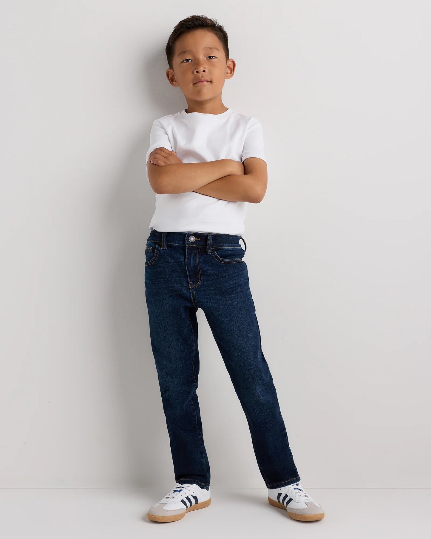 Boys Stretch Slim Jeans - 6 / Dark Wash