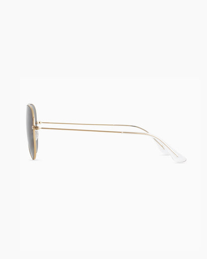 Halston Polarized Stainless Steel Aviator Sunglasses - One Size / Gold with Green lens
