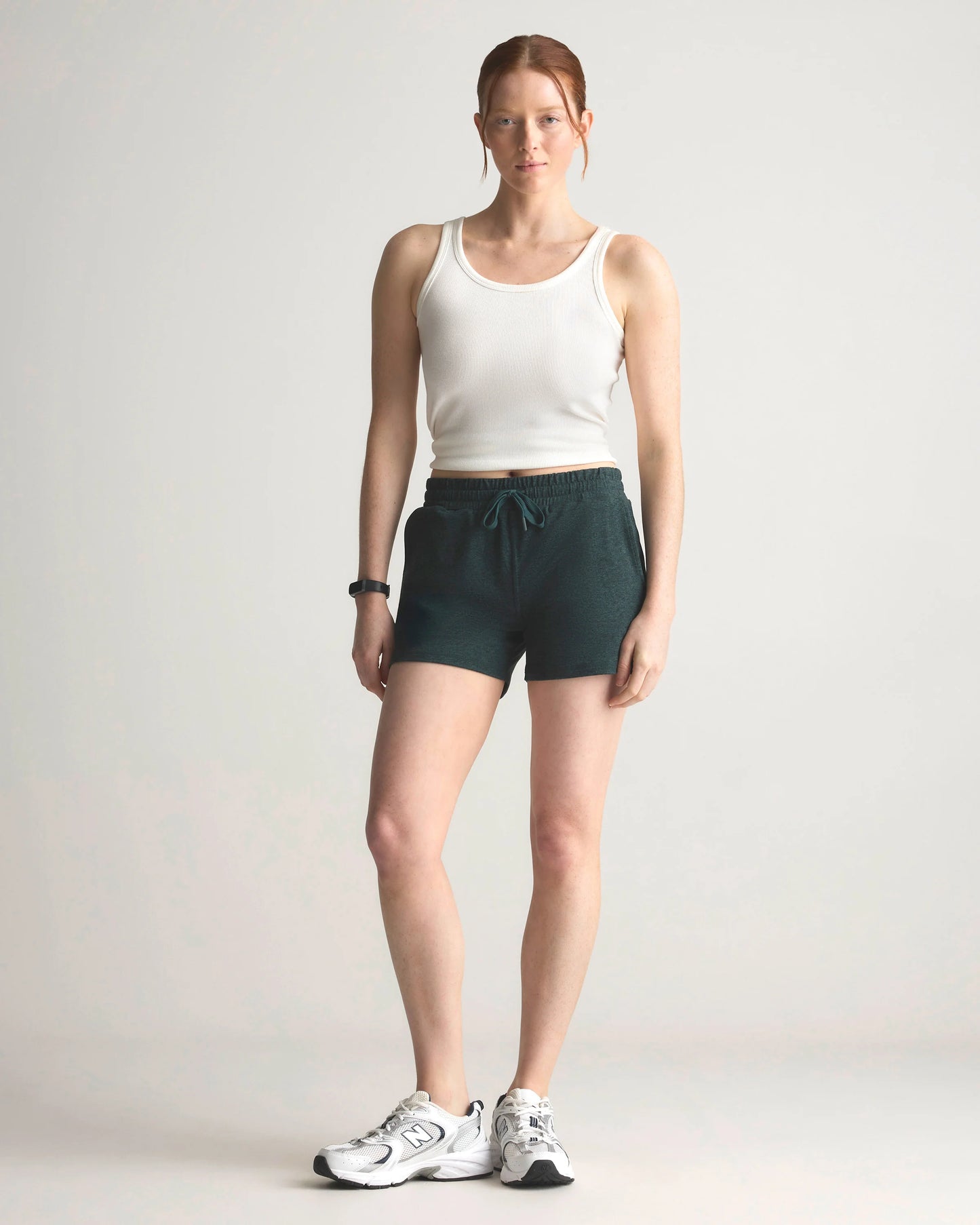 Flowknit Mid-Rise Shorts - XS / Heather Deep Navy