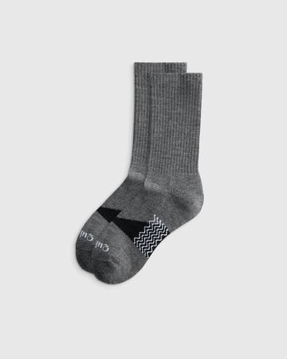 Alpaca Crew Socks (3-Pack) - S / Heather Grey