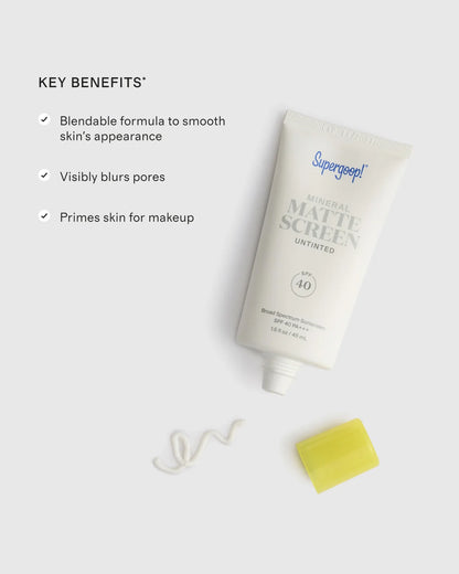 Mineral Mattescreen SPF 40 1.5 oz by Supergoop! - One Size / Untinted